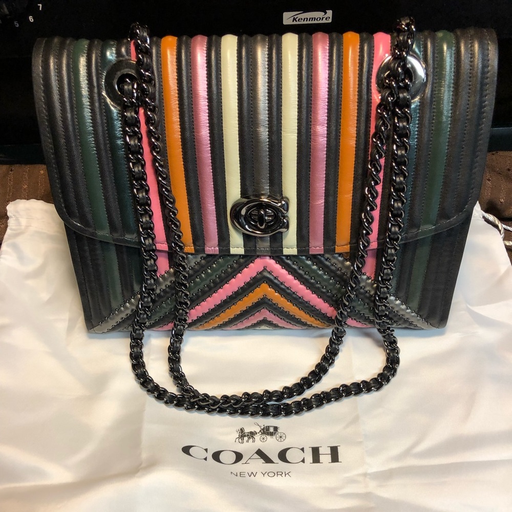 COACH Parker ColorBlock Quilted Shoulder Bag 26848